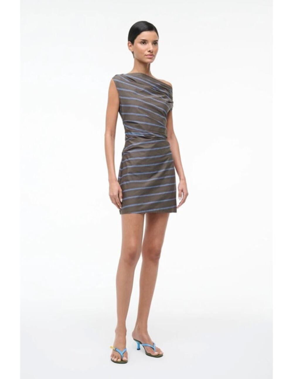 STAUD MINI PHARE DRESS HUNTINGTON STRIPE SIZE 6 NEW